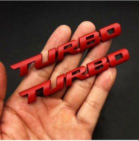 Resim Turbo Kırmızı Çamurluk Yazısı Seti 2'li 3m 3d Abs Hyundai Excel 