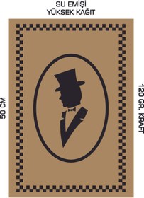 Resim duha trend 35x50 120 Gr. Kraft Kağıt Oto Paspası Erkek Silüeti 50 Adet 