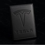 Resim taso8090 Tesla Deri Dikişli Araç Ruhsat Kılıfı Kabı Oto Ruhsatlık Araba Ruhsat Koruyucu 