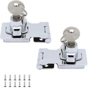 Resim Güvenlik Kilidi Kilitlenebilir Güvenlik Kilidi Kapı Kilidi Tokalı Cihaz Kapılar İçin Anahtarlı Dolap Kilidi Ahşap Kutu Garaj Kapısı 