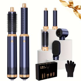 Resim 5 in 1 Hava Stilist Magic Saç Stilist, Ukliss Blow Dryer Fırça İyonik, 800W Otomatik Hava Sarma Saç Stilist Isı Hasarı Olmadan, Hızlı Stil için Çok Yönlü Saç Stil Araçları Otomatik Hava Kıvırıcı Saç için İdeal, Tüm Saç Tipleri için 