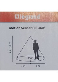 Resim Legrand 048737 Led Uyumlu Sıva Altı Hareket Sensörü 