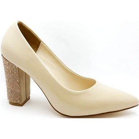 Resim Punto 357026 Pudra Rugan Kadın Günlük Topuklu Ayakkabı 