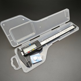 Resim 150mm Dijital Kaliper, Elektronik Vernier Kaliper Ölçme Aracı, PPSU Plastik, Pil ile Çalışır, 0.1mm Ölçüm Doğruluğu, Doğru Veri Temsilasyonu, Test, Ölçme ve Kontrol için 