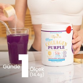 Resim Kiperin %100 Saf ve Doğal Mor & Çoklu Kolajen Peptitleri içeren Lipozomal Teknoloji Diyet Takviyesi (576gr) 