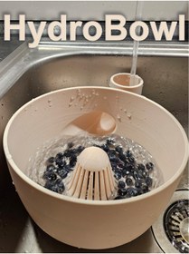 Resim HyperDesign HydroBowl Çok Amaçlı Otomatik Yıkama ve Süzme Kabı - Meyve, Sebze ve Tahıl Temizleme Haznesi 