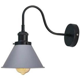 Resim Rsylight Retro Siyah Gri Metal Modern Dekoratif Rustik Aplik Siyah 