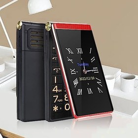 Resim Çift Kart Çevirmeli Telefon, Kıdemli Çevirmeli Telefon 2G 100-240V 300000 Piksel 2.4 İnç Kapalı Ekran 5900mAh Dış Mekan Pil (AB Tak) 