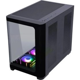 Resim GameBooster GB-G2852B Curved Temperli Camlı Type-C 3.1 7*ARGB Fan Seaview ATX Gaming Siyah Kasa 