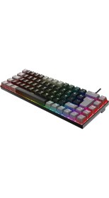 Resim Acer eMachines EAK68 Siyah/Gri USB RGB Backlight RED SWITCH Mekanik Q 68 Tuşlu Mini Gaming Oyuncu Klavye 
