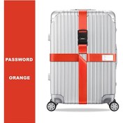 Resim Queenshow Anti-hırsızlık Bagaj Kemeri - Çapraz Askılı, Şifre Ayarlanabilir Bavul Kemerleri Kahverengi 