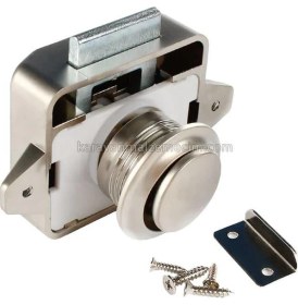 Resim SHUIVAN Basçek Kilit Basmalı Dolap Kilidi Yuvarlak 26mm - Mat 
