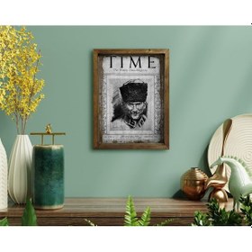 Resim Bk Home Atatürk Tasarımlı Doğal Masif Ahşap Çerçeveli Tablo-30 (551056269) 