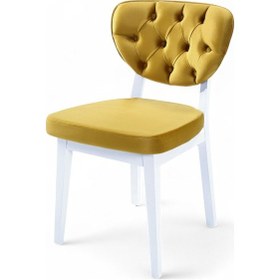 Resim Boston Sandalye - Babyface Sarı - Beyaz Gürgen İskelet 
