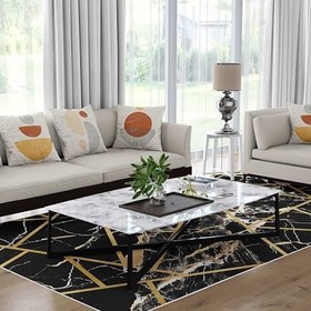 Resim Monnhein Yıkanabilir Halı ve Yolluk - Kaymaz Tabanlı Salon Halısı, Mutfak Halısı, Modern Dijital Baskı Tasarım (0156) 