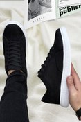 Resim gizlitopuk Boy Uzatan 6 cm Gizli Topuklu Siyah Beyaz Erkek Spor Ayakkabı GT-Casual0002 