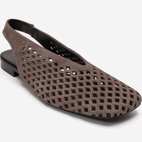 Resim Luvishoes Delızıa Vizon Süet Hakiki Deri Önü Kapalı Lazer Kesim Kadın Sandalet 