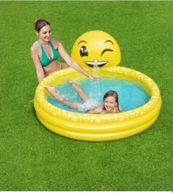 Resim Bestway.53081. Emojı Temalı. Su Püstürken Şişme Havuz + 62008 Pom Çok Renkli 