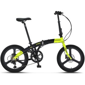 Resim Mosso Marine H Disk Katlanır Bisiklet 7 Vites Siyah Lime 