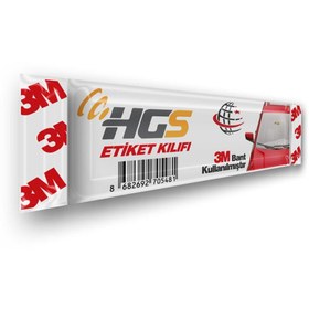 Resim Boss Tape 3M Yapıştırıcılı PVC HGS Kılıfı Otopark Giriş Etiket Kılıgı 