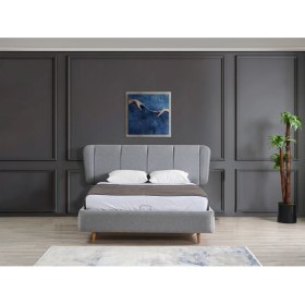 Resim Storish Avesta Başlıklı Bazalı Karyola 160X200 Gri 