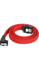 Resim Aogo 90 Derece Sata 3.0 Kilitli HDD SSD Sata Data Bağlantı Kablo Sata L Kablo Sata Iıı 6.0 Gbps Kırmızı Hasır 
