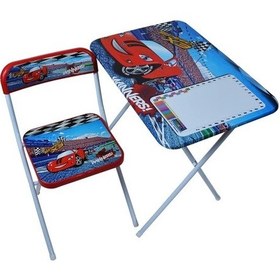 Resim Ders Çalışma Masası Masa Sandalye Cars Arabalar Çalışma Masası 