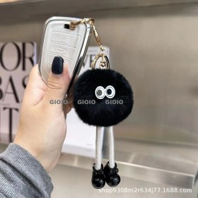 Resim Silver1 Gıoıo Yeni Gerçek Saç Kolye Sevimli Bebek Küçük Cinderblock Bebek Kolye Araba Anahtarlık (Yurt Dışından) 