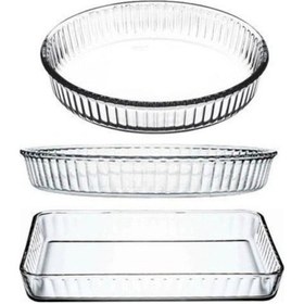 Resim Paşabahçe Borcam Fırın Tepsisi - 3 Lü Borcam Set 