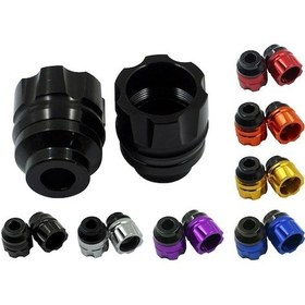 Resim Primepickings 2 Adet Motosiklet Anti-düşme Cnc Alüminyum Ön Çatal Bardak, Kırmızı, Şok Emici, Dayanıklı 