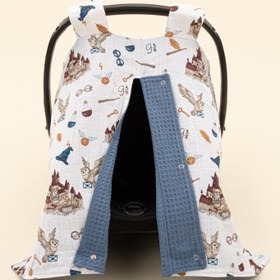 Resim Puset Örtüsü - Çift Taraflı - İndigo Petek - Harry 