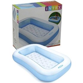 Resim İntex 57403 Yumuşak Tabanlı Kare Şişme Havuz 166x100x28 cm Çok Renkli 