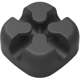 Resim Orico Masaüstü Silikon Kablo Klipsi Düzenleyici Organizer Siyah 