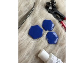 Resim Karsan Mozaik Mavi Altıgen Sanatsal Mozaik 48X48MM (100GR) 