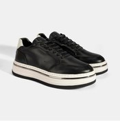 Resim Desa Erkek Siyah Bağcıklı Deri Spor Ayakkabı 