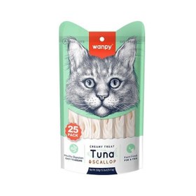 Resim Wanpy Ton Balıklı ve Deniz Taraklı Sıvı Kedi Ödülü 1 Adet 25x14 Gr 