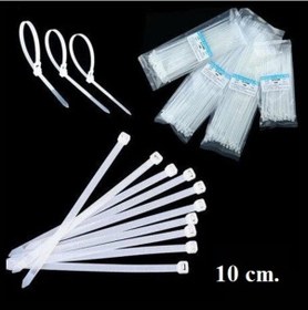 Resim Beyaz Cırt Plastik Kelepçe 10 cm Kablo Bağı - 2.5*100mm 100 adet 