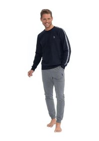 Resim U.s. Polo Assn. Erkek Uzun Kollu Kol Detaylı Pijama Takımı 001 