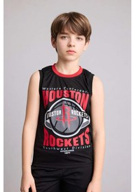 Resim Defacto Nba Houston Rockets Bisiklet Yaka Atlet Erkek Çocuk H2956a826hsbk81 Siyah-bk81 