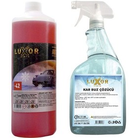 Resim Luxor -42 Derece Kırmızı Antifriz 1 Lt + Kar Buz Çözücü 1 Lt 