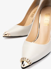 Resim Valmenti Kadın Hakiki Deri Bej Stiletto VLM2191 - 40 