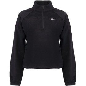 Resim MYLA CROP 1/4 ZIP Siyah Kadın Ceket 