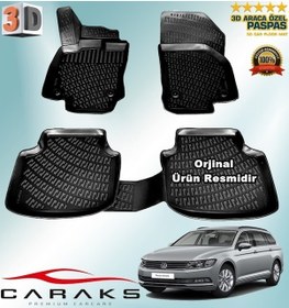 Resim Passat B8 3D Paspas Havuzlu Variant 2015-2020 Arası Siyah N11.24824 