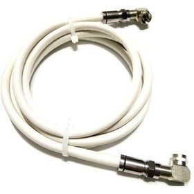 Resim Digitürk Sıkmalı F Konnektörlü L Tipi Hazır Anten Kablosu 1m 