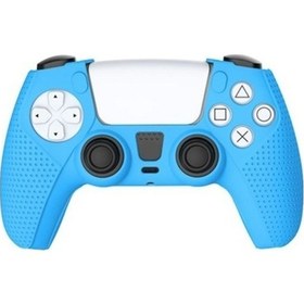 Resim Playstation 5 Ps5 Matris Joystick Kol Silikon Kılıf Uyumlu Mavi 