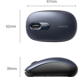 Resim UGREEN 2400DPI 2.4Ghz Wireless Kablosuz Sessiz Mouse Gece Mavisi, 90550 