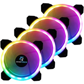 Resim GAMEFORCE Dualrıng 4x120mm Sese Duyarlı A-rgb Kasa Fanı 