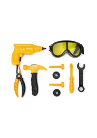 Resim Oyuncak Tamir Seti Marangoz Seti Gözlüklü, Matkaplı Çocuk Tamir Oyuncağı 