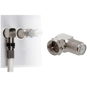 Resim Hazır Uydu Anten Kablosu 5 Metre L Tipi 90 Derece F Konnektörlü 