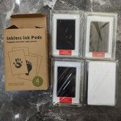 Resim Evcil Hayvanlar için 4'lü Set, Köpek ve Kediler için saç tokası İzleri Kit, saç tokası İzleri için Mürekkep Pedleri, Burun İzleri Kit ve saç tokası İzleri için Temizleme Dokunuşu Dahil, Hepsi Mürekkep Siyah. 